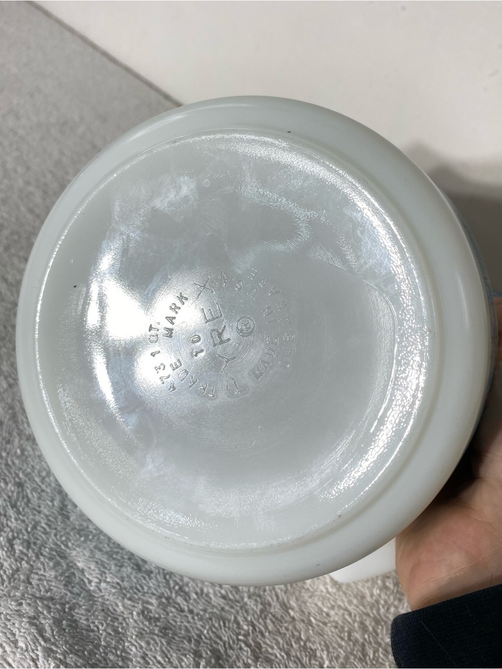 Vintage PYREX Horizon Blue Casserole Dish W Lid 1 Quart #473 Retro Cookware - Picture 14 of 16